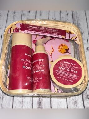 Trader Joe's Berry Glow Body Gift Set NIP